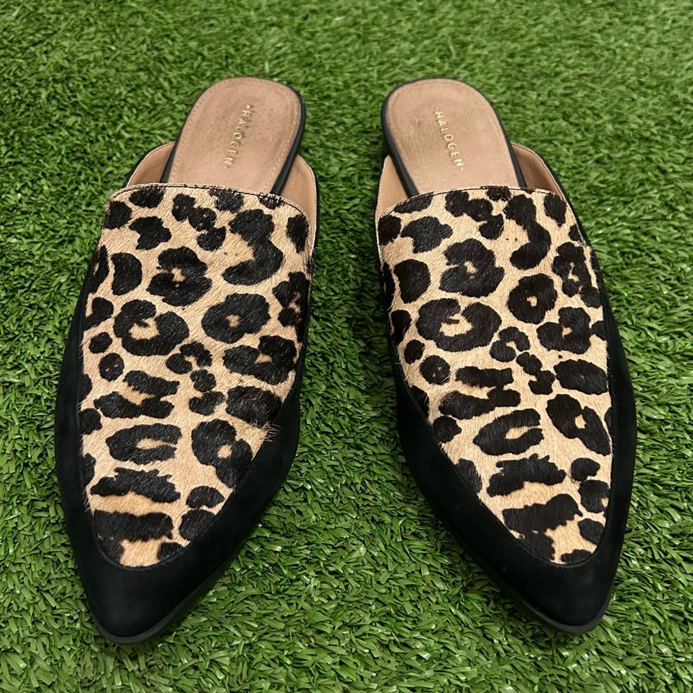 Halogen Cheetah Print Leather and Calf Hair Flats size 8.5M